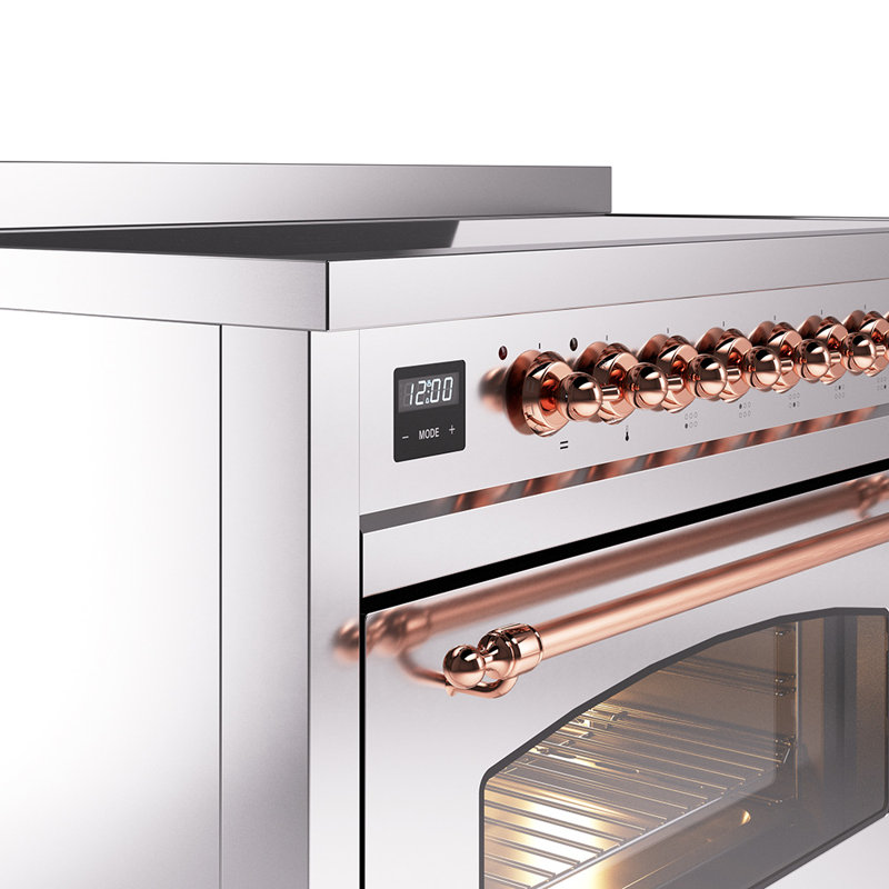 ILVE Nostalgie II 48 in Induction Range, Stainless Steel/Copper