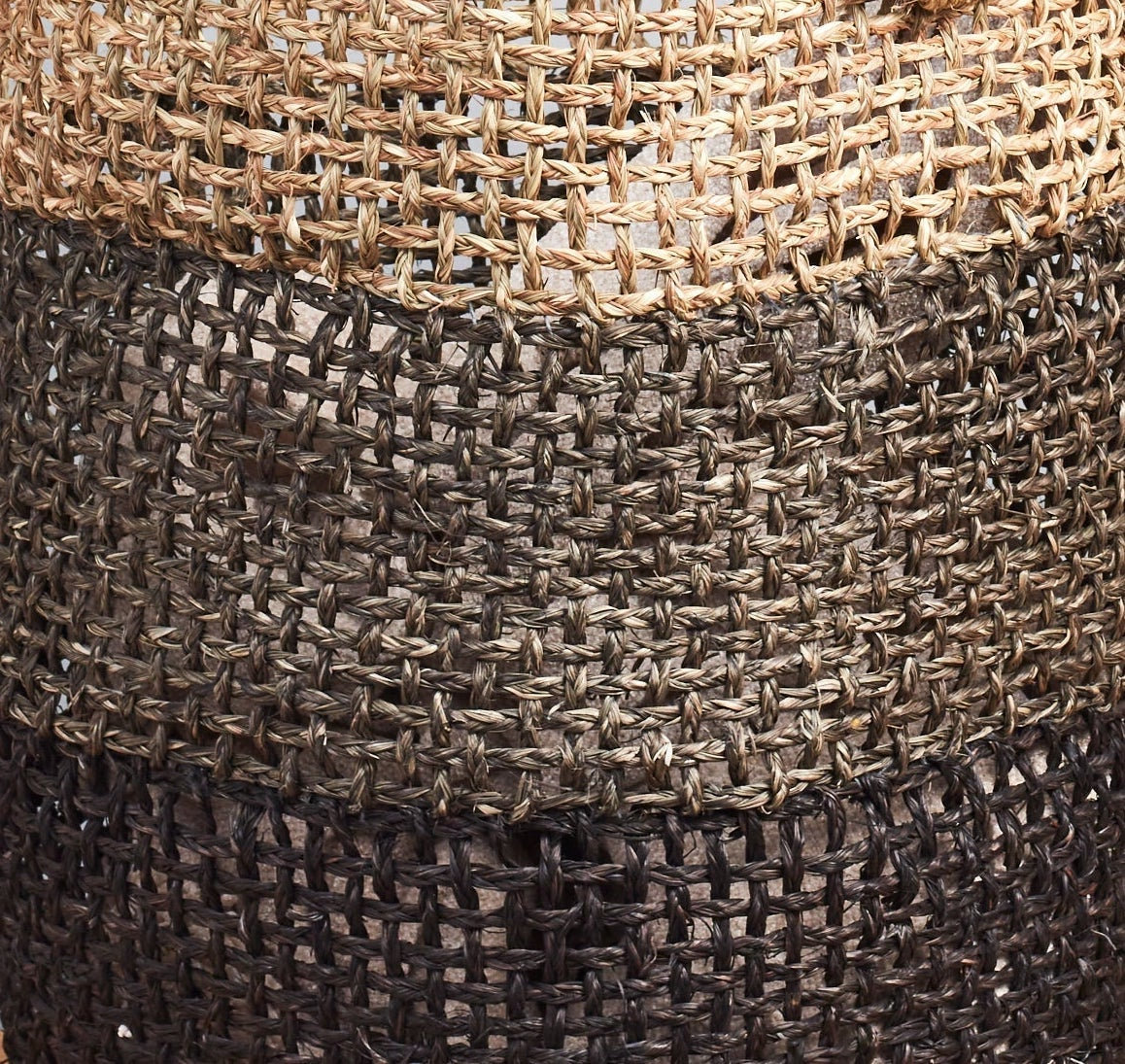 Seagrass Decorative Basket 1, Black