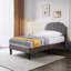 Lit simple avec tête de lit capitonnée réglable, lit plateforme, sommier à ressorts, aucun sommier requis-1819051353-1819051357
