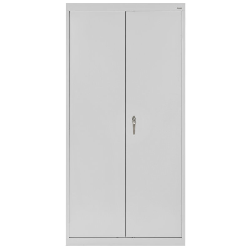 Classic Plus Sandusky Lee Classic 36" L x 18" W x 72" H Steel Garage Storage Cabinet by Sandusky, Dove Gray