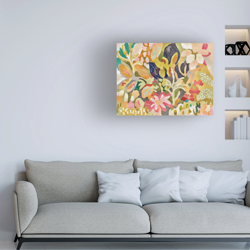 Wrapped Canvas Wall Art - Suzanne Allard 'Bliss 3' Wall Art for Living Room, Bedroom, or Office Décor  - 35x47