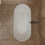 Baignoire autoportante MonBlari 63 po x 29,5 po en acrylique blanc avec trop-plein et bonde rétractable pour salle de bain-134040421-134040425