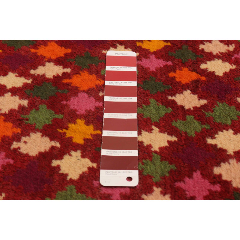 Tapis rouge foncé Akhjah 6 pi 11 po x 9 pi 8 po