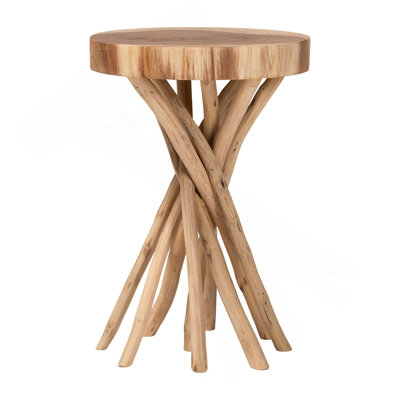 Table de bout en teck naturel