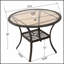 Table d'extérieur durable et élégante en résine pour patio et jardin, parfaite pour accueillir et se détendre