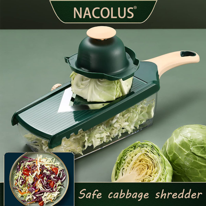 Adjustable Mandoline Slicer For Kitchen,Ultra Sharp V-Blade Vegetable Slicer With Container,Slicer Vegetable Cutter,Julienne Slicer, Potato Slicer For Apple,Onion,Tomato Lemon Slicer