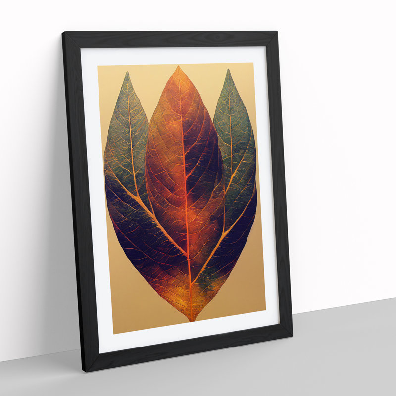 A Glorious Leaf - Wall Art, Black Framed, 46cm H x 34cm W x 2cm D