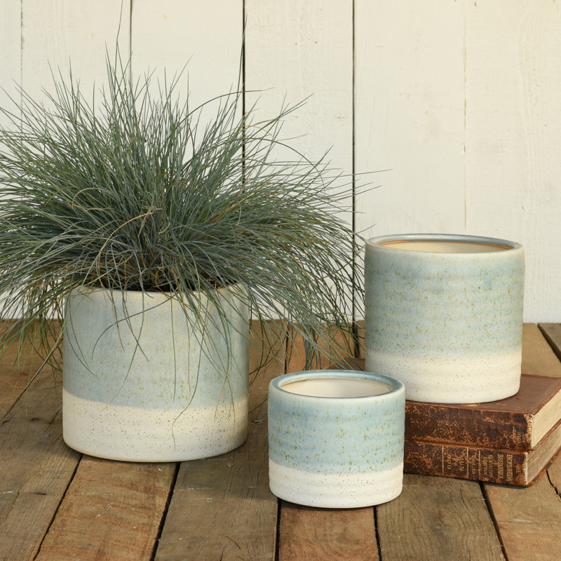 Statham Sand meets Sea Cachepot, 6" H x 6.75" W x 6.75" D