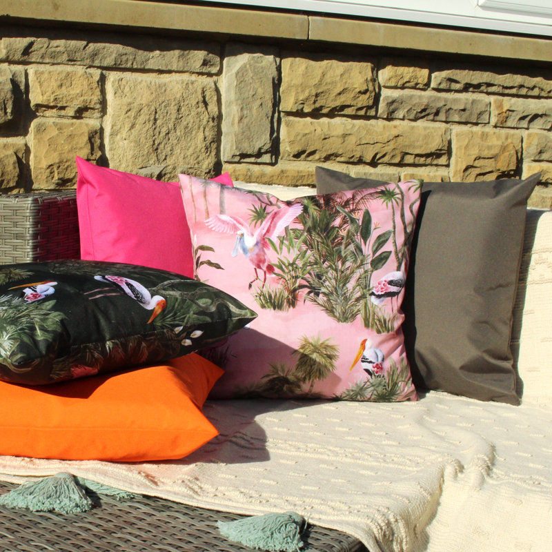  Platalea Botanical Polyester Filled Outdoor Cushion, Polyester, Blush