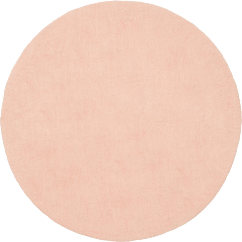 Round Solid Colour Wool Hand Woven Area Rug, Round 70cm