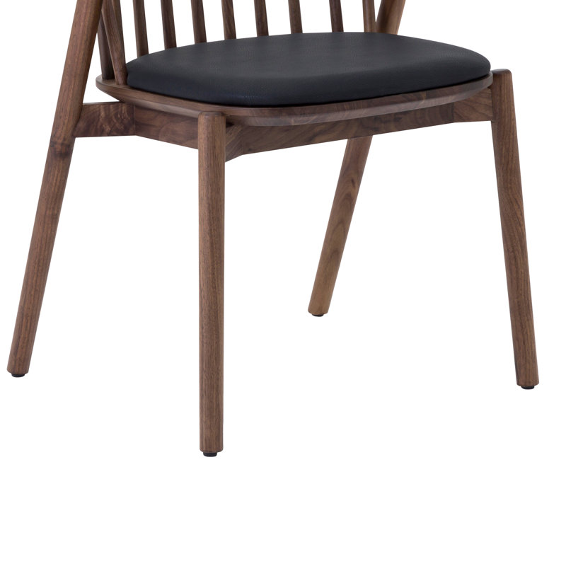 Ensemble de 2 chaises de salle à manger Bullough, Noyer