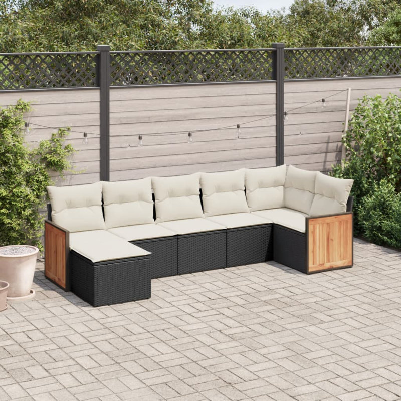 Grand canapé modulaire en rotin PE Vidaxl