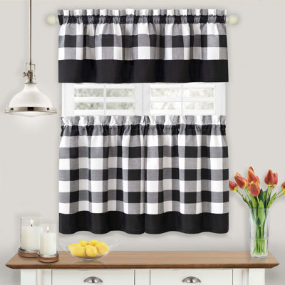 Anthe Gingham Tailored Kitchen Curtain