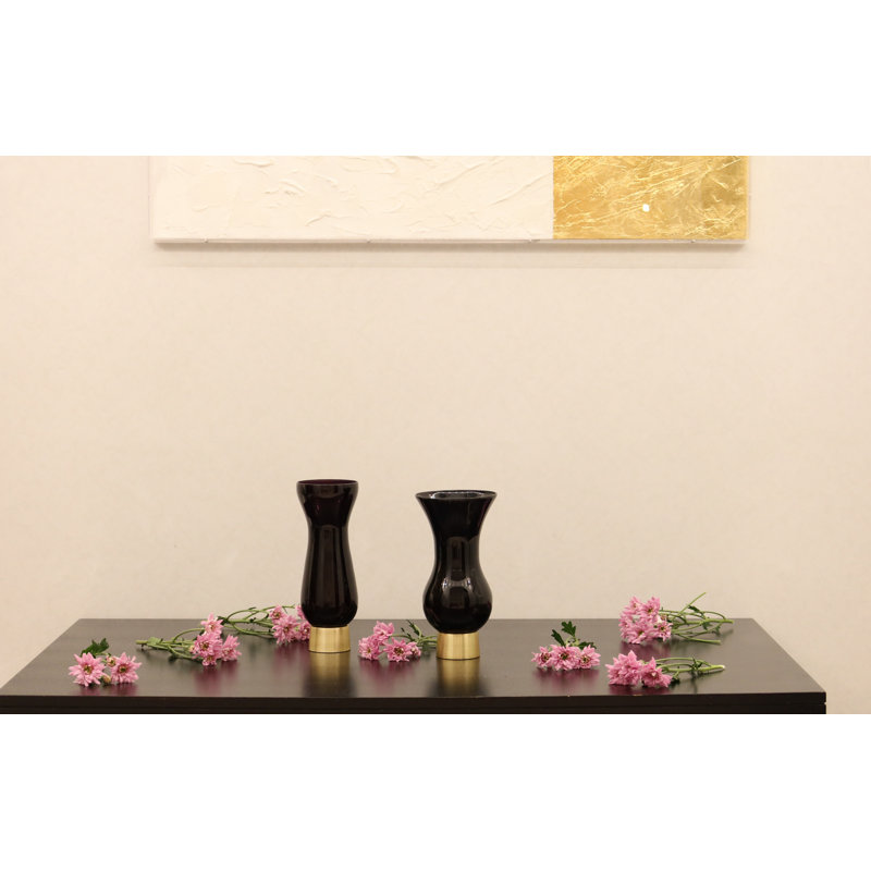 Beeler Glass Table Vase, Black