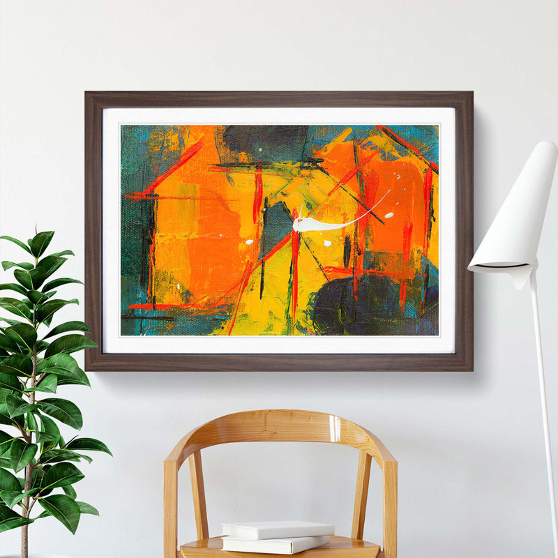 Abstract Vol.378 by S.Johnson - Framed Print, 48cm H x 65cm W x 2cm D, Walnut Framed