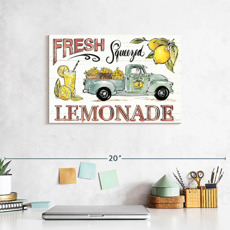 Plaque murale «Lemonade Stand I», H 8 po x l 12 po