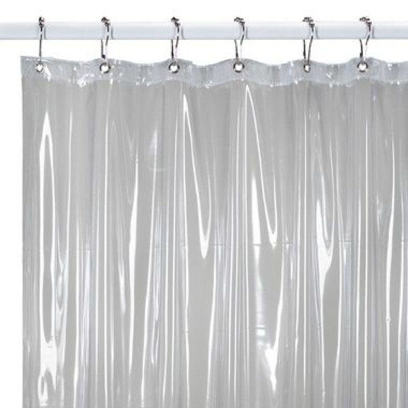 Ensemble de rideau de douche et crochets Peva, Transparent