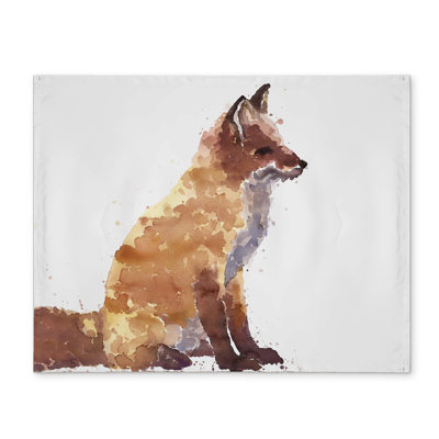 Red Fox Brown Wildlife Placemat | Polyester Home Decor