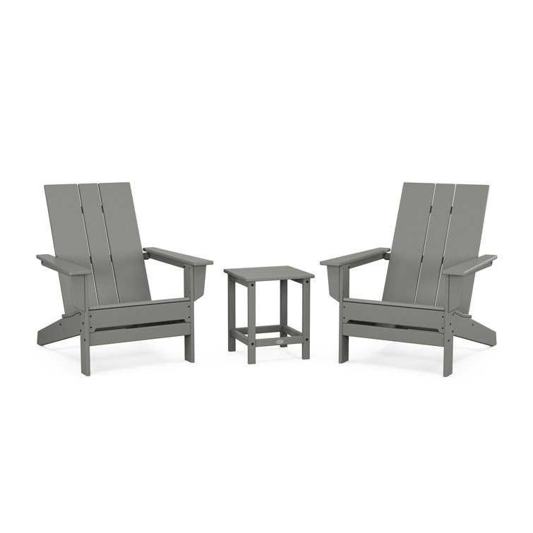 High-Density Polyethylene (HDPE) Outdoor Adirondack Chair With Table