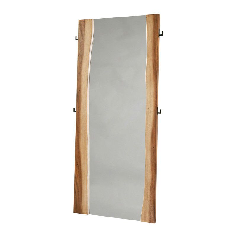 31 x 76 Inch Standing Floor Mirror Smokey Walnut