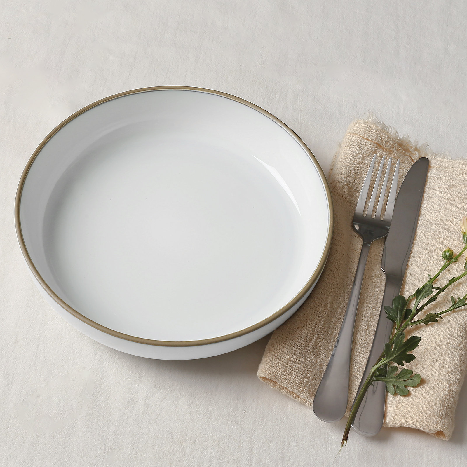 Willsboro 30oz. Stoneware Pasta Bowl, Snowy White