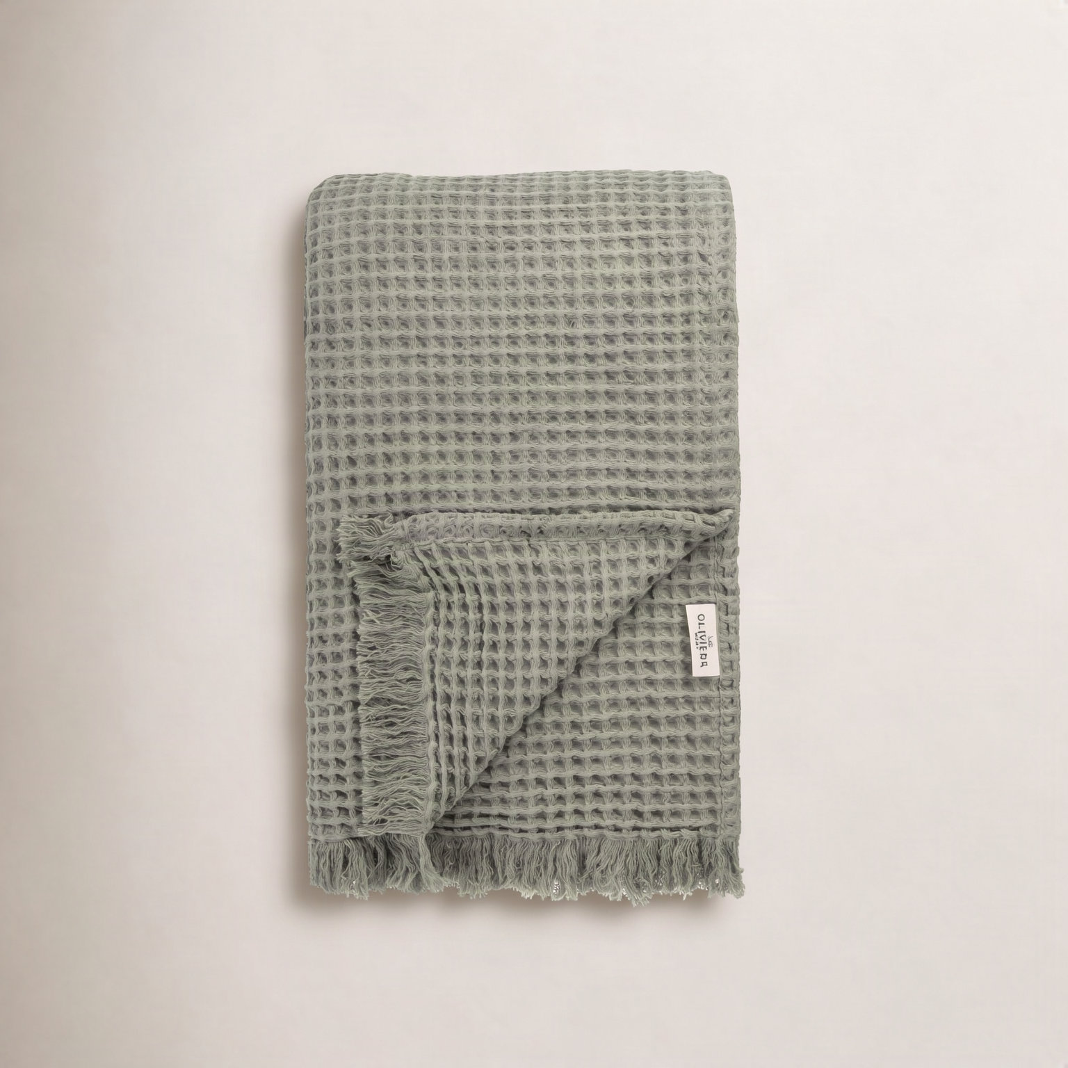 Turkish Cotton Coverlet Set, Sage Green - Queen