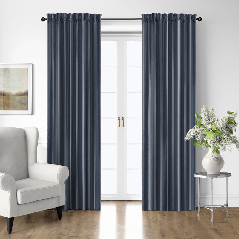 Ensemble de 2 panneaux de rideaux en coton Shay, L 50 po x L 204 po
