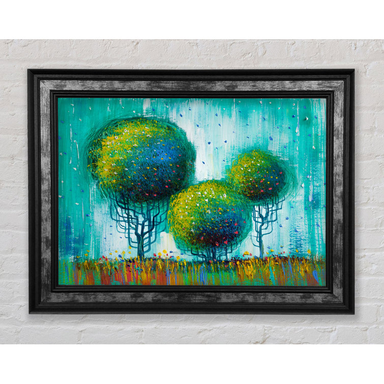 Bright Star Three Round Trees - Single Picture Frame Art Prints ...