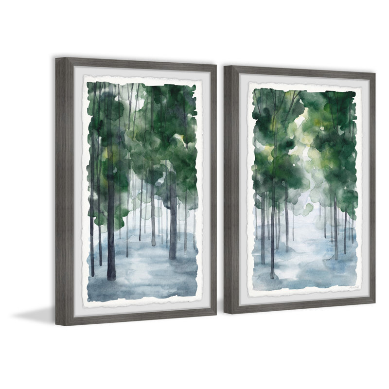 Perfect Time Diptych by Marmont Hill - 2 Piece Single Picture Frame Painting Set, 30cm H x 20cm W x 3.81cm D