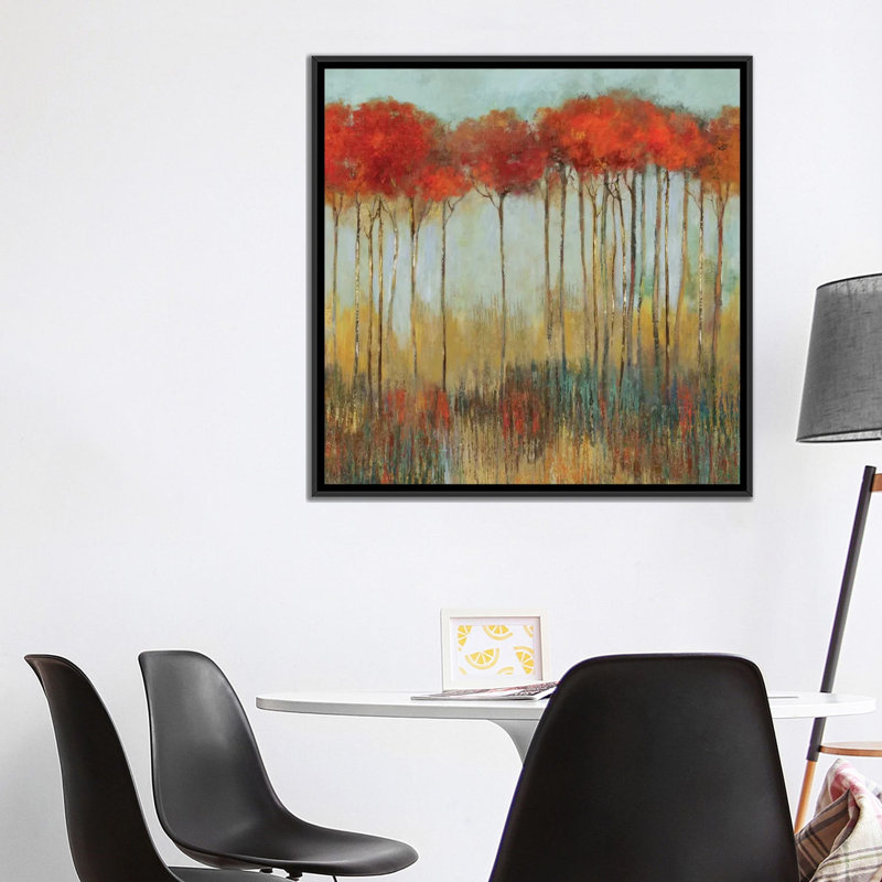 " Amongst Friends I " by Allison Pearce, 18" H x 18" W x 1.5" D, Black Framed Canvas, No Mat