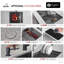 Undermount 22 inch Stainless Steel Single Bowl Workstation Kitchen Sink with Black Cutting Board