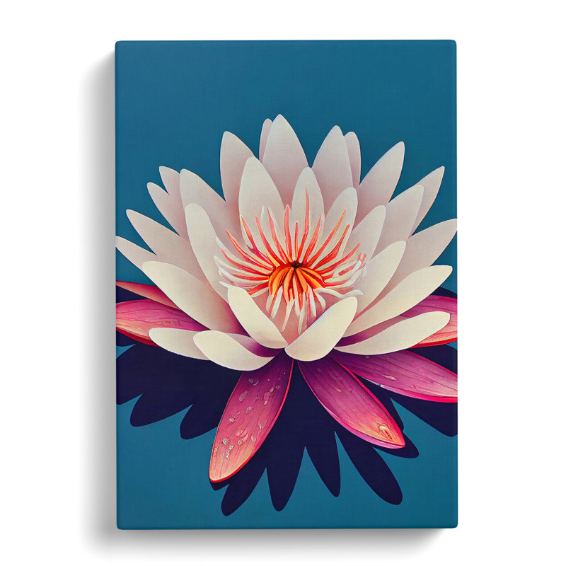 CAN-V0523-2826X Water Lily Flower Vol.4 - Wrapped Canvas Print, 50cm H x 35cm W x 3cm D