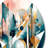 Blue And Pink Embracing Cubism II - Abstract Minimalism Round Wall Art on Metal-88599506