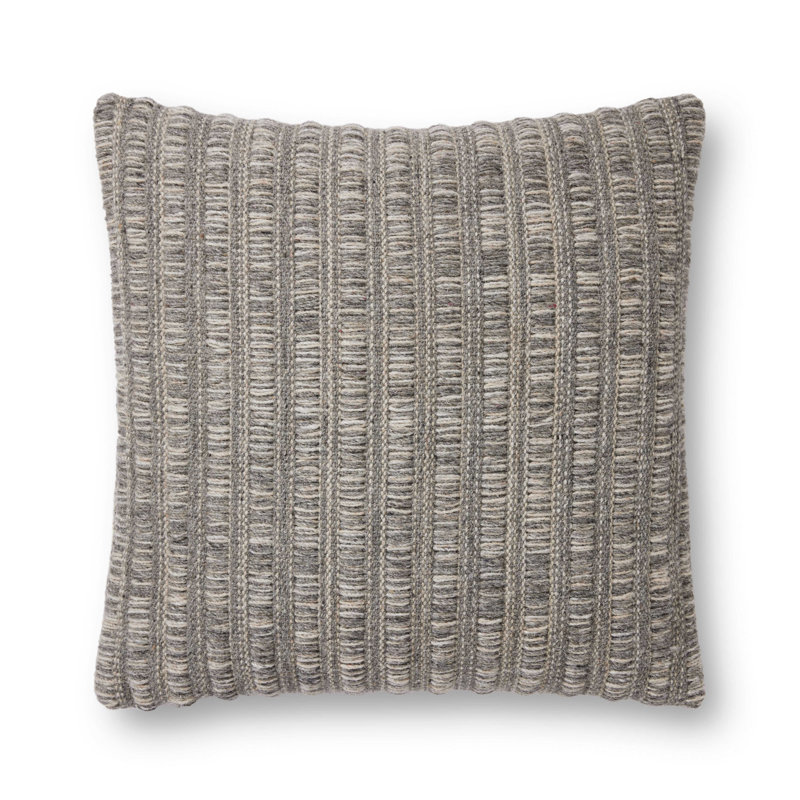 Amber Lewis x Loloi Kit gris / coussin naturel, Housse de coussin seulement - sans insert