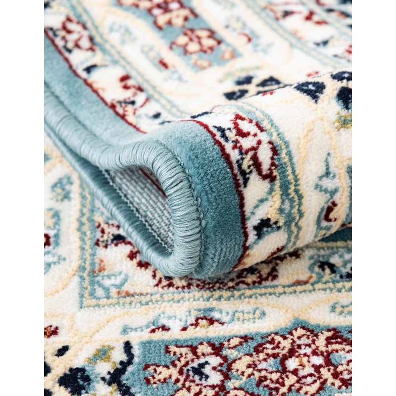 Tapis bleu Jackson Jackson, Round 6'1", Blue