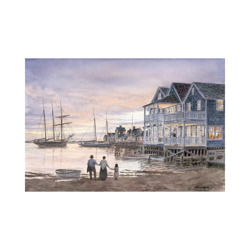 Nantucket Sunset by Stanton Manolakas - Wrapped Canvas Gallery-Wrapped Canvas Giclée, 20.32 cm H x 30.48 cm W