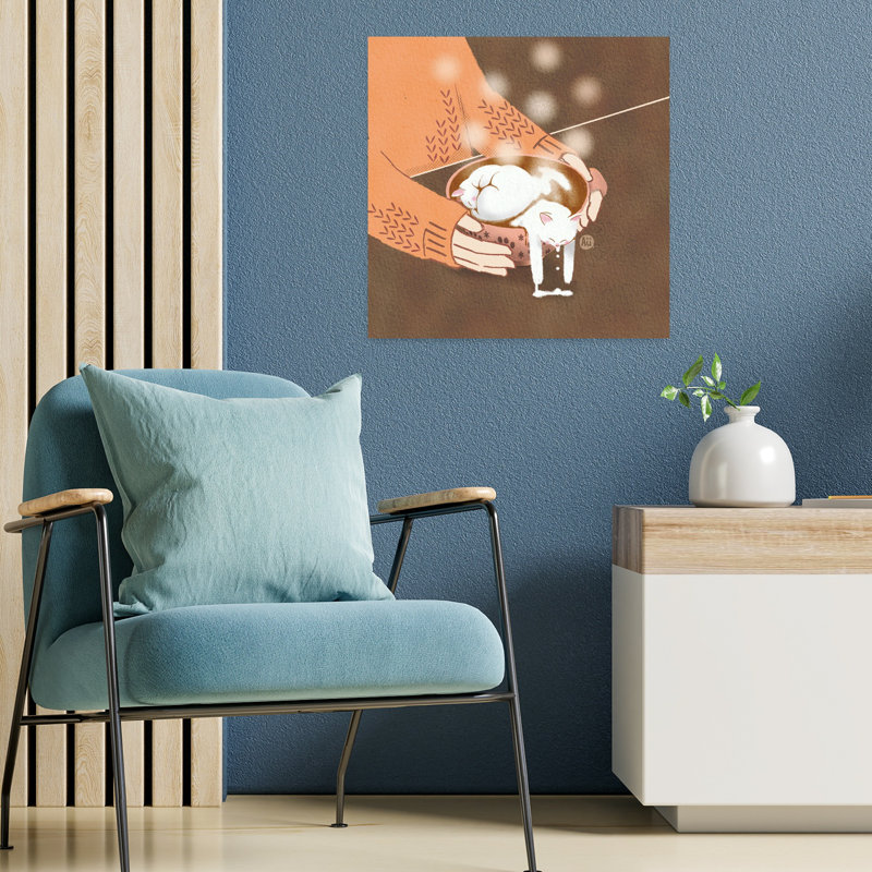 Art contemporain, art fantaisiste pour chat, H 18 po x l 18 po