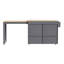 Îlot de cuisine polyvalent avec table extensible et nombreuses options de rangement