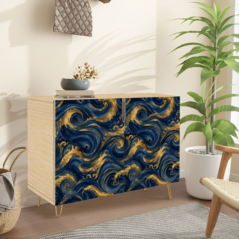 Buffet Buffet avec rangement Abstract Ocean Wave