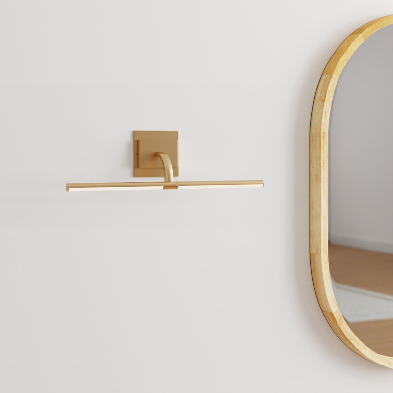 Mona Steel LED Armed Sconce, Gold