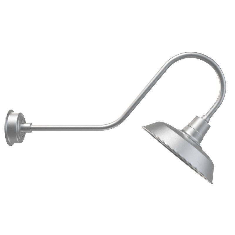Haleigh LED Wall Light, 12" H x 16" W x 36" D, Galvanized Silver