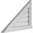 Triangle Left Side Surface Mount Urethane Functional Gable Vent Pitch, Primed-101819690