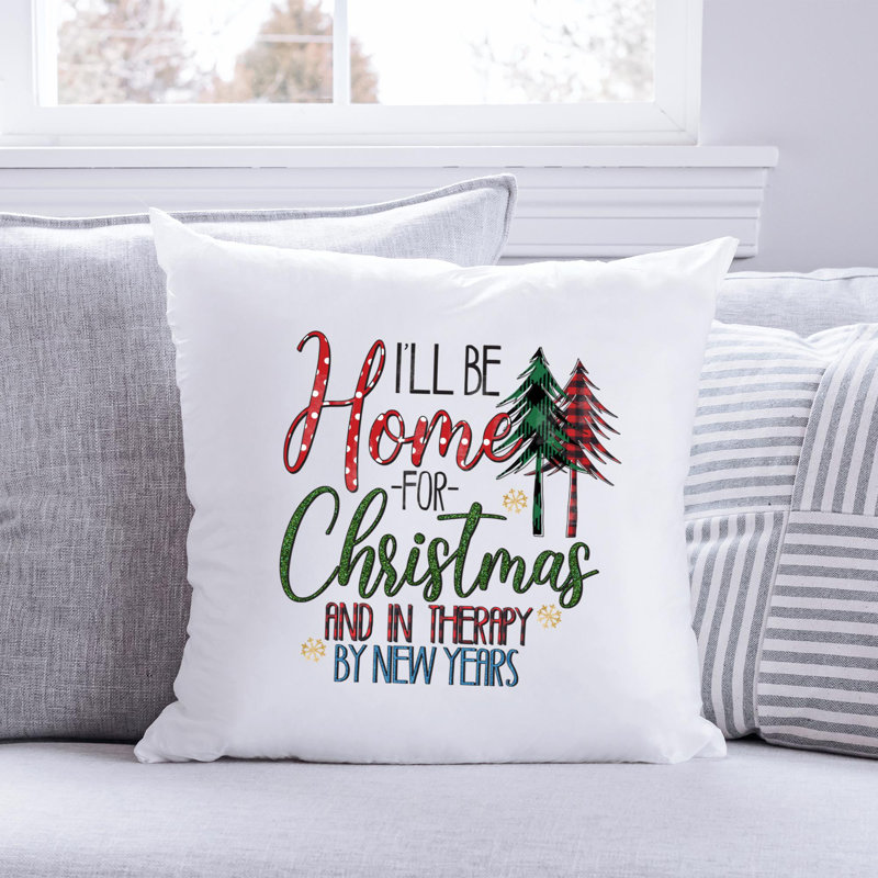 Christmas3_1 Polyester/Polyester Blend Reversible Throw Pillow, 18" x 18"