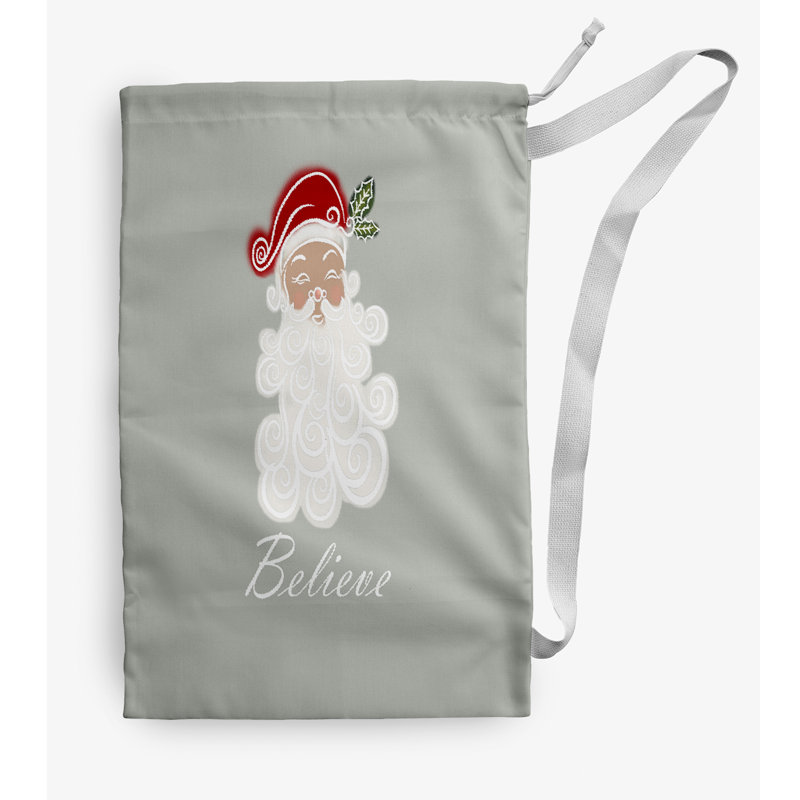 Fabric Laundry Bag with Handles, Gray, Medium (36" H x 28" W)