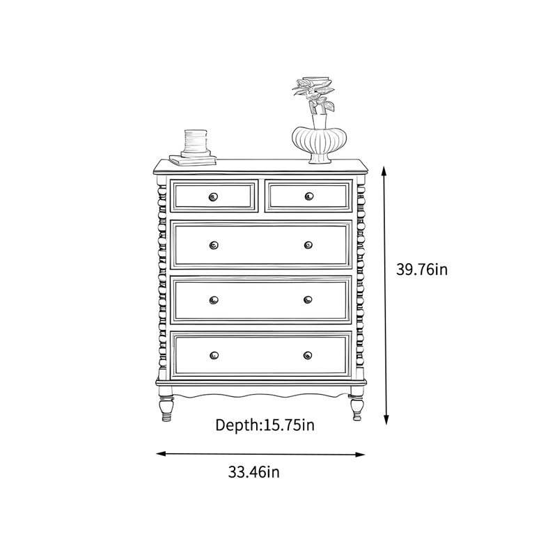 Bedroom drawer storage cabinet