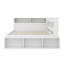 Lit de jour avec armoires de rangement, range-chaussures, structure en bois massif, ports USB pour la chambre à coucher-130145571