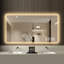 Miroir de salle de bain à DEL avec anti-buée et éclairage à intensité variable 3 couleurs-277023116-277023118