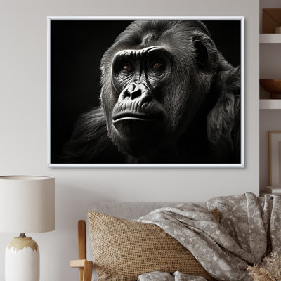 «Black and White Gorilla Majestic I» sur toile