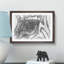 The Eye of a Zebra in Abstract - Picture Frame Graphic Art Print-55737636-55737637