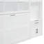 Lit escamotable mural simple avec placard, tiroirs et bureau - blanc